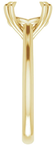 14K Yellow 9.4 mm Round Solitaire Engagement Ring Mounting (4)