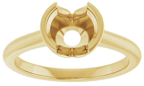 Sužadėtuvių Žiedas „Half-Bezel Solitaire“ 14k yellow gold Round 7mm (3)