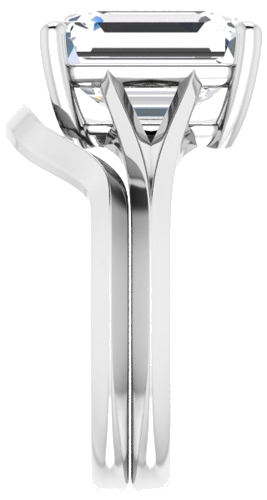 Sužadėtuvių Žiedas „Solitaire“ 585 Baltojo Aukso Emerald 11mm x 9mm (9)