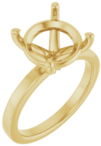 Sužadėtuvių Žiedas „Solitaire“ 18k yellow gold Round 11mm (1)