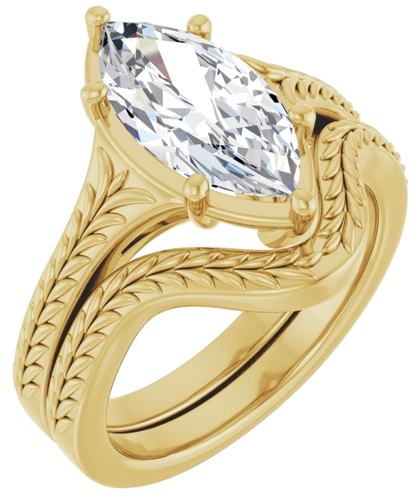 Sužadėtuvių Žiedas „Solitaire“ 14k yellow gold Marquise 13mm x 6.5mm (6)