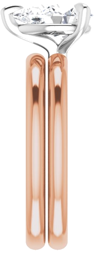 14K Rose White 9 x 6 mm Pear Engagement Ring Mounting (9)