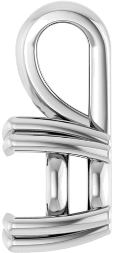Pakabukas „Double Claw-Prong Solitaire“ 14k white gold Round 6.5mm (3)
