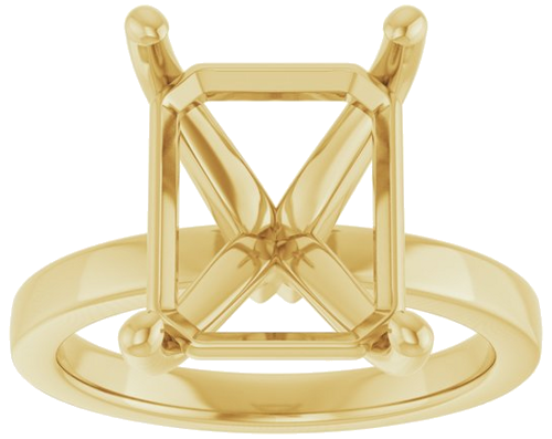 Sužadėtuvių Žiedas „Solitaire“ 14k yellow gold Emerald 12mm x 10mm (3)