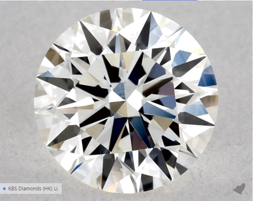 0.54 carat I-VVS2 Excellent cut Natūralus Round Deimantas (1)