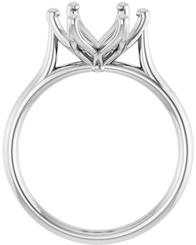 Sužadėtuvių Žiedas „Cathedral-Style Solitaire“ 14k white gold Oval 11mm x 9mm (2)