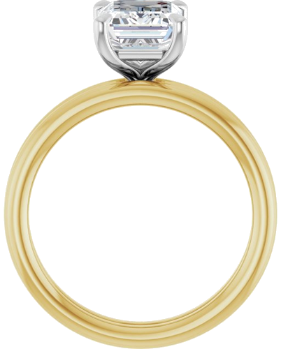 Sužadėtuvių Žiedas „Claw-Prong Solitaire“ 14k yellow/white gold Emerald 8.5mm x 6.5mm (7)