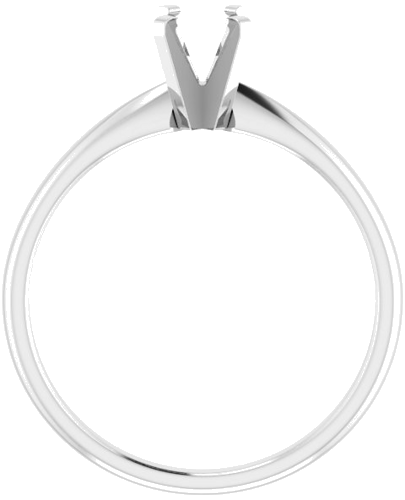 Sužadėtuvių Žiedas „Solitaire“ 14k white gold Emerald 5mm x 3.3mm (2)