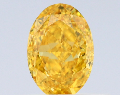 0.51 carat Fancy Vivid Orangey Yellow-VS2 Natūralus Oval Deimantas (1)