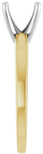 Sužadėtuvių Žiedas „Solitaire“ 14k yellow/white gold Round 7.4mm (4)