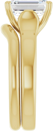 Sužadėtuvių Žiedas „Solitaire“ 14k yellow gold Emerald 9mm x 7mm (9)