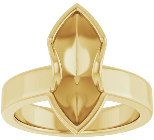 Sužadėtuvių Žiedas „Half-Bezel Solitaire“ 14k yellow gold Marquise 15mm x 7mm (3)