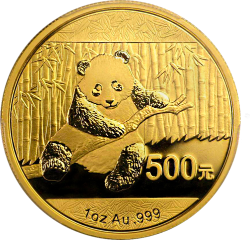 1 oz Panda 2014 Kinija 500 Juanių auksinė moneta (1)