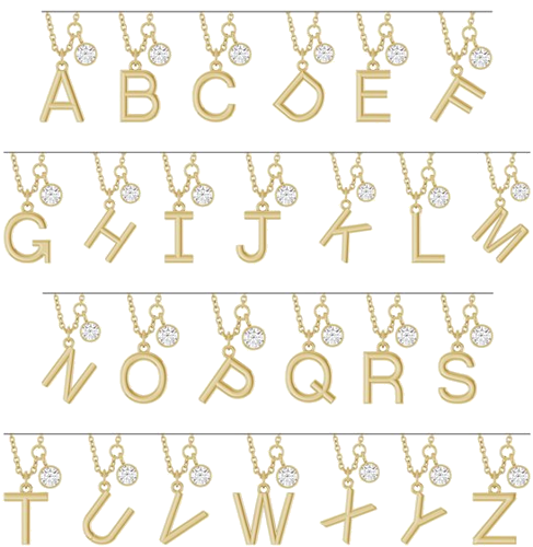 Pakabukas „Accented Initial“ 14k yellow gold Round 3mm (2)