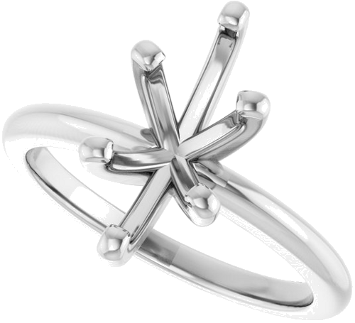 14K White  12x6 mm Marquise Solitaire Engagement Ring Mounting (5)