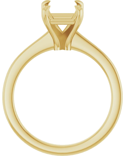 Sužadėtuvių Žiedas „Claw-Prong“ 14k yellow gold Emerald 8.5mm x 6.5mm (2)