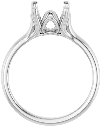 Sužadėtuvių Žiedas „Solitaire“ 14k white gold Emerald 10mm x 8mm (2)