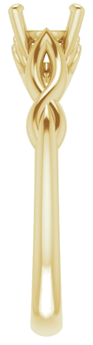 Sužadėtuvių Žiedas „Solitaire“ 585 Geltonojo Aukso Round 6mm (4)