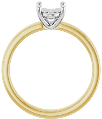 Sužadėtuvių Žiedas „Solitaire“ 14k yellow/white gold Oval 8mm x 6mm (2)