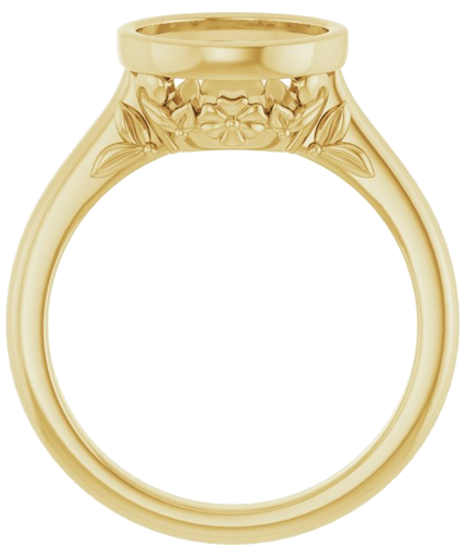 Sužadėtuvių Žiedas „Bezel-Set“ 14k yellow gold Round 9mm (2)