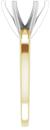 Sužadėtuvių Žiedas „Solitaire“ 14k yellow/white gold Round 9mm (4)