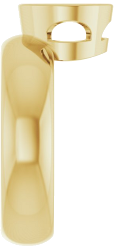 Sužadėtuvių Žiedas „Bezel-Set Solitaire Asymmetric“ 14k yellow gold Round 8mm (4)