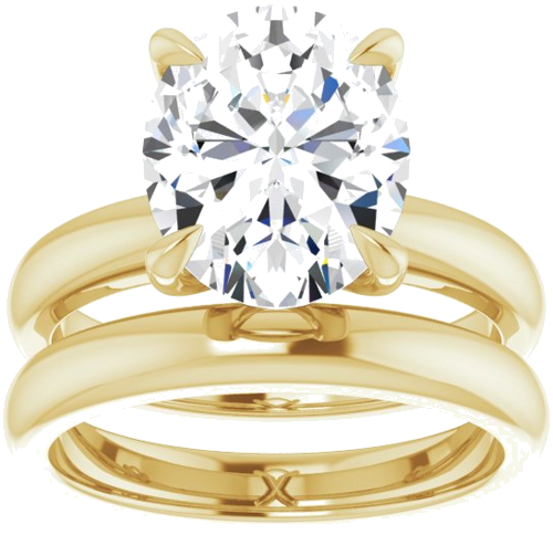 Sužadėtuvių Žiedas „Claw-Prong Solitaire“ 18k yellow gold Oval 11mm x 9mm (8)