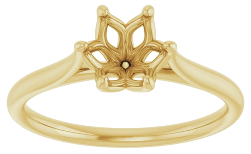 Sužadėtuvių Žiedas „Solitaire“ 585 Geltonojo Aukso Round 6.5mm (3)