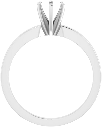 Sužadėtuvių Žiedas „Solitaire“ 14k white gold Round 5.2mm (2)