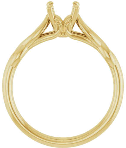 Sužadėtuvių Žiedas „Solitaire Sculptural“ 14k yellow gold Round 5.8mm (2)