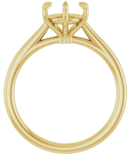 Sužadėtuvių Žiedas „Claw-Pong“ 14k yellow gold Round 7.4mm (2)