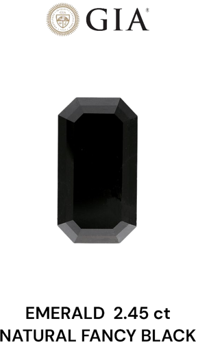 2.45 carat Fancy Black-VVS2 Natūralus Emerald Deimantas (1)