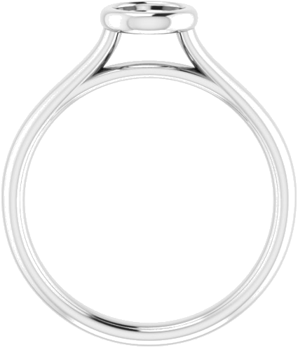 Sužadėtuvių Žiedas „Bezel-Set Solitaire“ 14k white gold Round 4.8mm (2)
