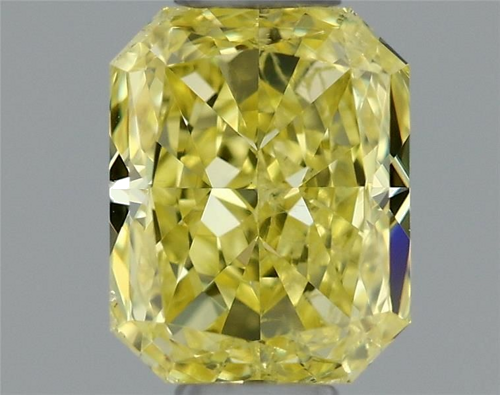 0.51 carat Fancy Intense Yellow-SI2 Natūralus Radiant Deimantas (1)