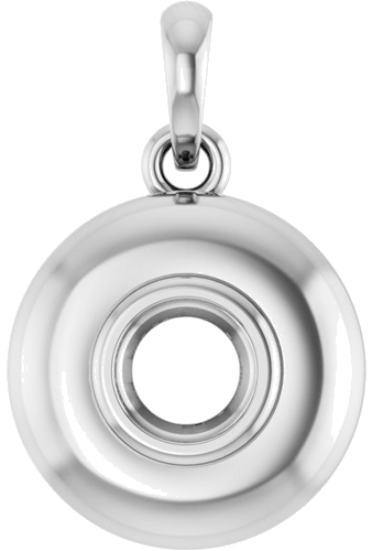 Pakabukas „Solitaire Puffed“ 925 Sidabro Round 4.1mm (1)