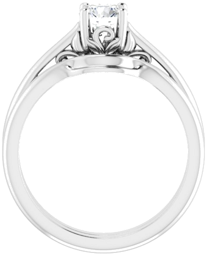 14K White 5.2 mm Round Solitaire Engagement Ring Mounting (7)