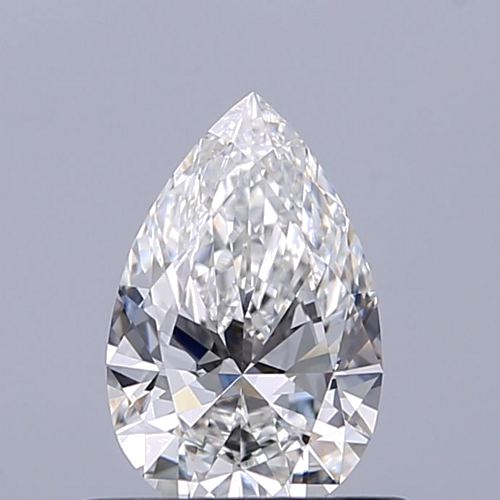 0.5 carat F-VVS2 Natūralus Pear Deimantas (1)