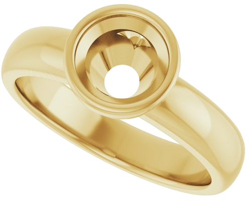 Sužadėtuvių Žiedas „Bezel-Set Solitaire“ 14k yellow gold Round 6.5mm (5)