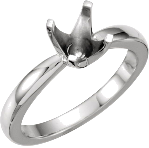 Sužadėtuvių Žiedas „4-Prong Medium Solstice Solitaire®“ 585 Baltojo Aukso Round 6.5mm (1)