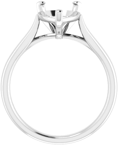 14K White 12x8 mm Pear Engagement Ring Mounting (2)
