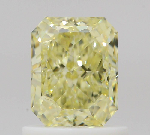 1.03 carat Fancy Light Yellow-VS1 Natūralus Radiant Deimantas (1)