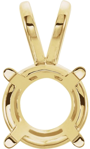 Pakabukas „Round 4-Prong Basket“ 14k yellow gold Round 16mm (1)