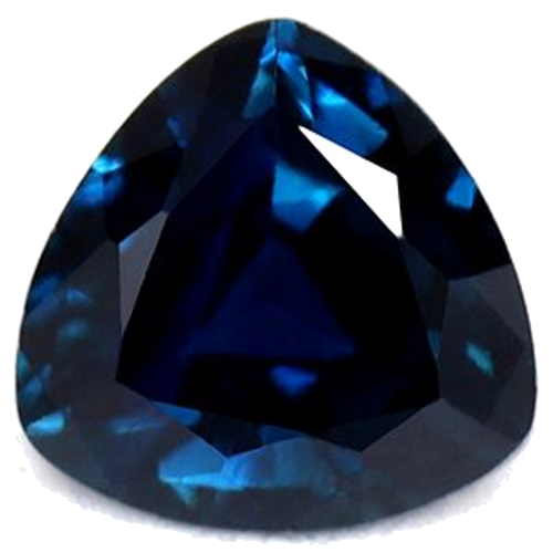 0.69 carat BLUE Trilliant Safyras (1)