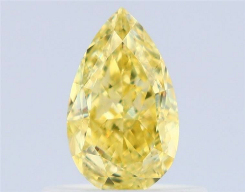 0.53 carat Fancy Intense Yellow-VVS2 Natūralus Pear Deimantas (1)