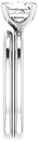 Sužadėtuvių Žiedas „Solitaire“ 950 Platinos Square 5.5mm (9)