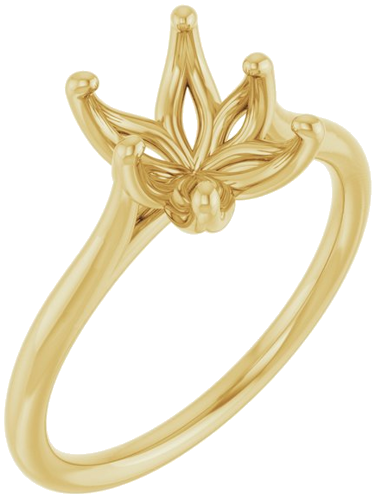 Sužadėtuvių Žiedas „Cathedral-Style Solitaire“ 14k yellow gold Emerald 8mm x 6mm (1)