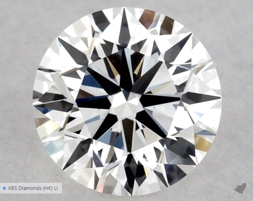 0.51 carat G-VVS2 Excellent cut Natūralus Round Deimantas (1)