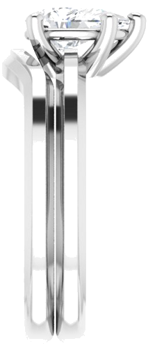 Sužadėtuvių Žiedas „Solitaire“ 585 Baltojo Aukso Pear Shape 8mm x 5mm (9)