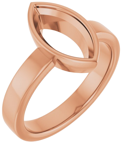 Sužadėtuvių Žiedas „Solitaire“ 417 Rožinis Aukso Marquise 12mm x 6mm (1)