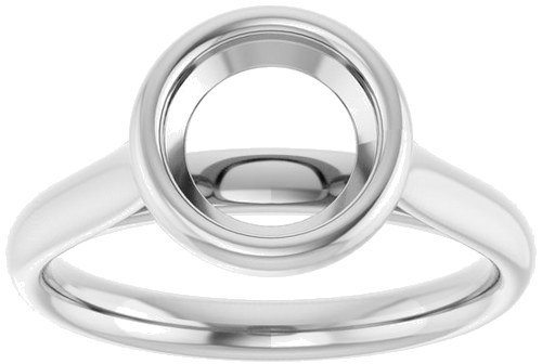Sužadėtuvių Žiedas „Bezel-Set Solitaire“ 950 Platinos Round 7.4mm (3)
